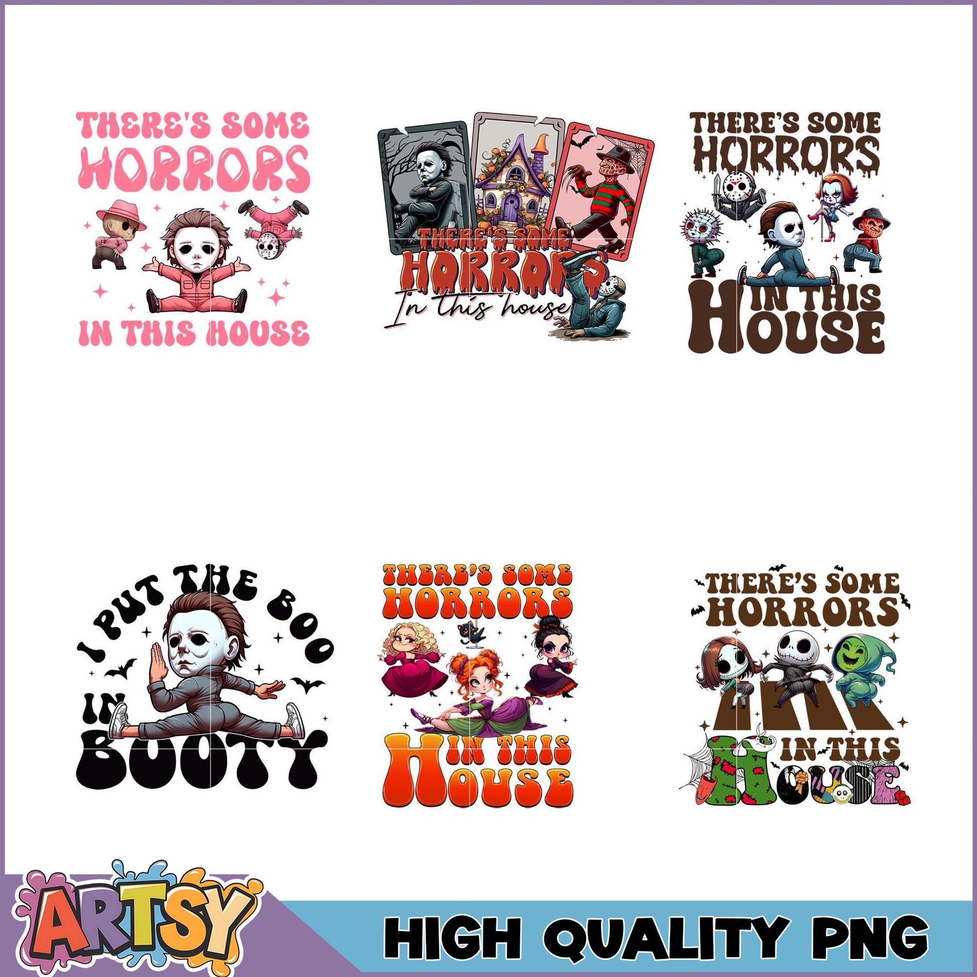 Halloween Horror PNG Bundle Cute Kawaii Designs