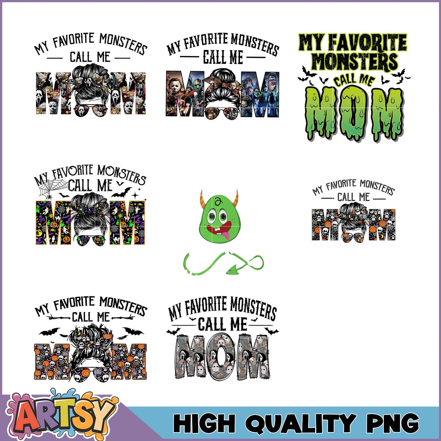 Halloween Mom PNG Bundle High-Quality Designs