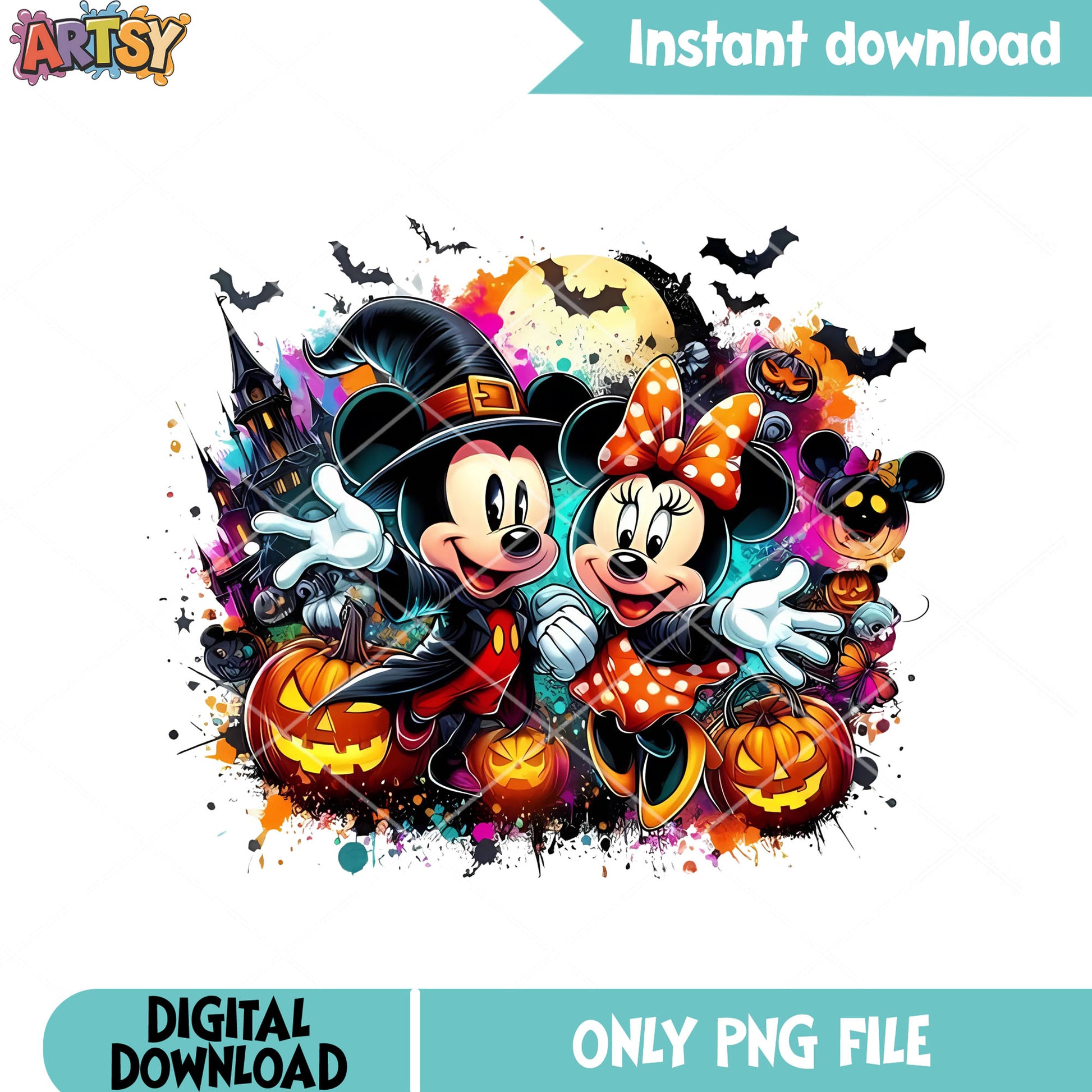 Halloween Scary pumpkin png, disney halloween png, witch costume png