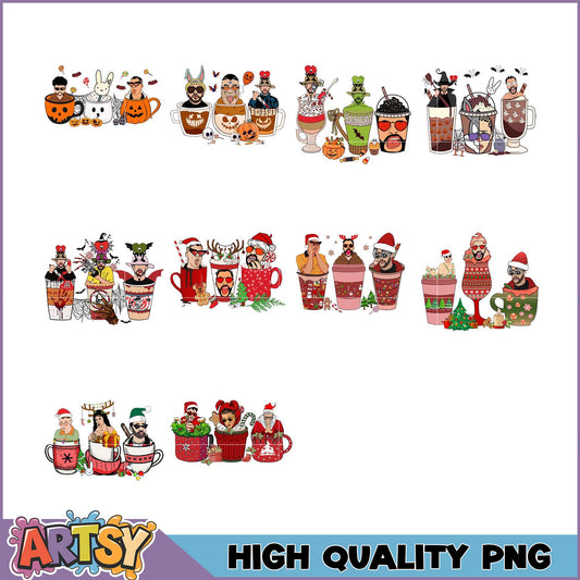 Halloween & Christmas PNG Bundle High Quality Images