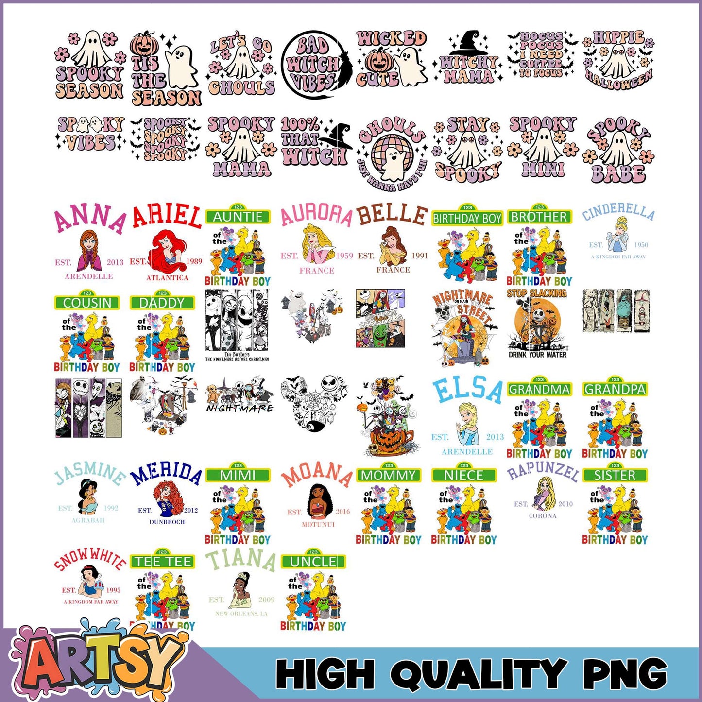 Halloween & Disney PNG Bundle High Quality Images