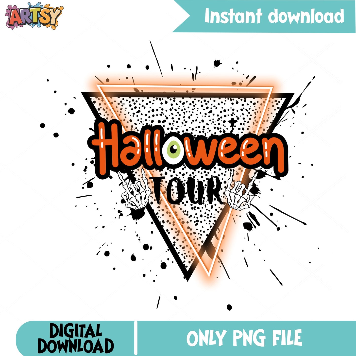 Halloween Tour PNG, Skeleton Hands Halloween Shirt, Spooky PNG