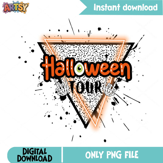 Halloween Tour PNG, Skeleton Hands Halloween Shirt, Spooky PNG
