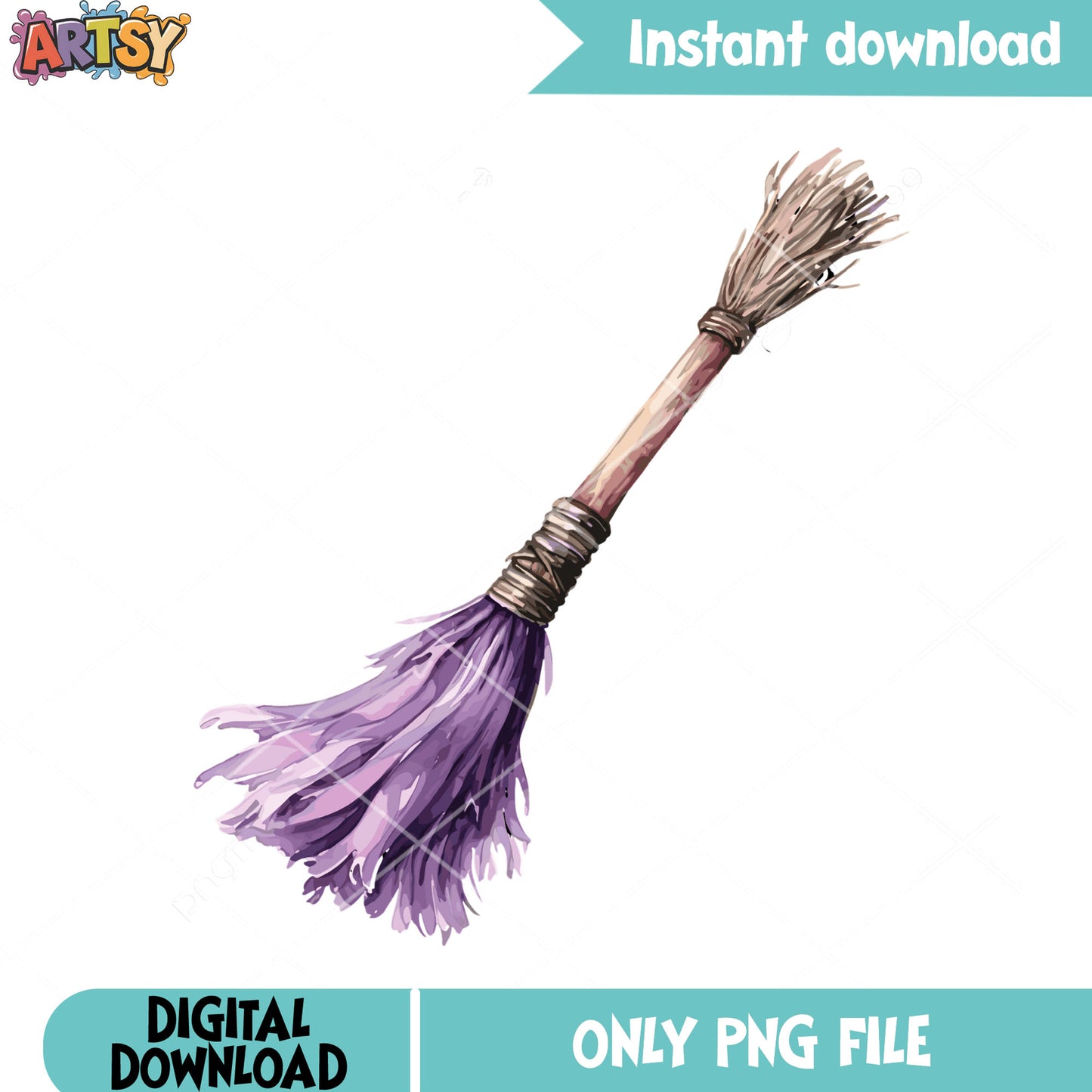 Halloween ancessory png, purple brooms png, halloween scary png