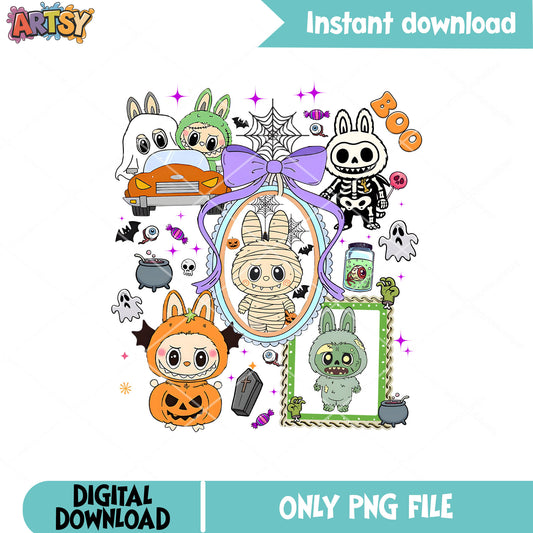 Halloween costume labubu png, labubu costume​ png, halloween labubu png
