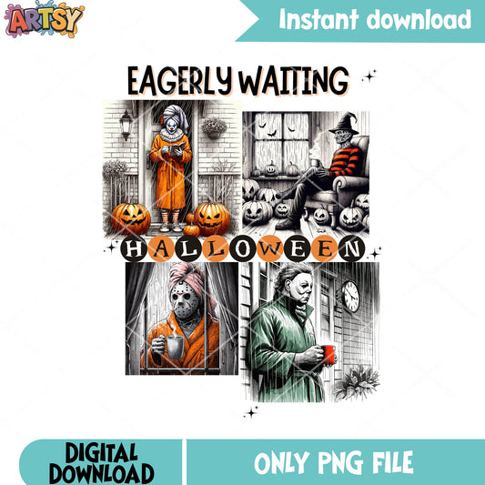 Halloween horror character png, halloween scary png, pennywise png