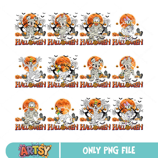 Halloween mickey mummy png bundle, mickey mouse halloween​ png