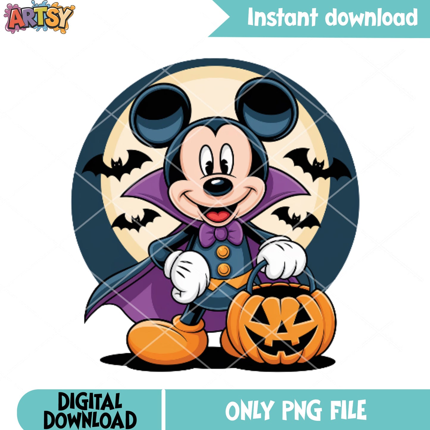 Halloween spooky night png, vampire costume png, jack o lantern png