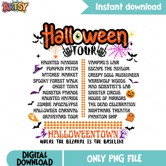 Halloween tour png, wicker pumpkin png, haunted mansion png