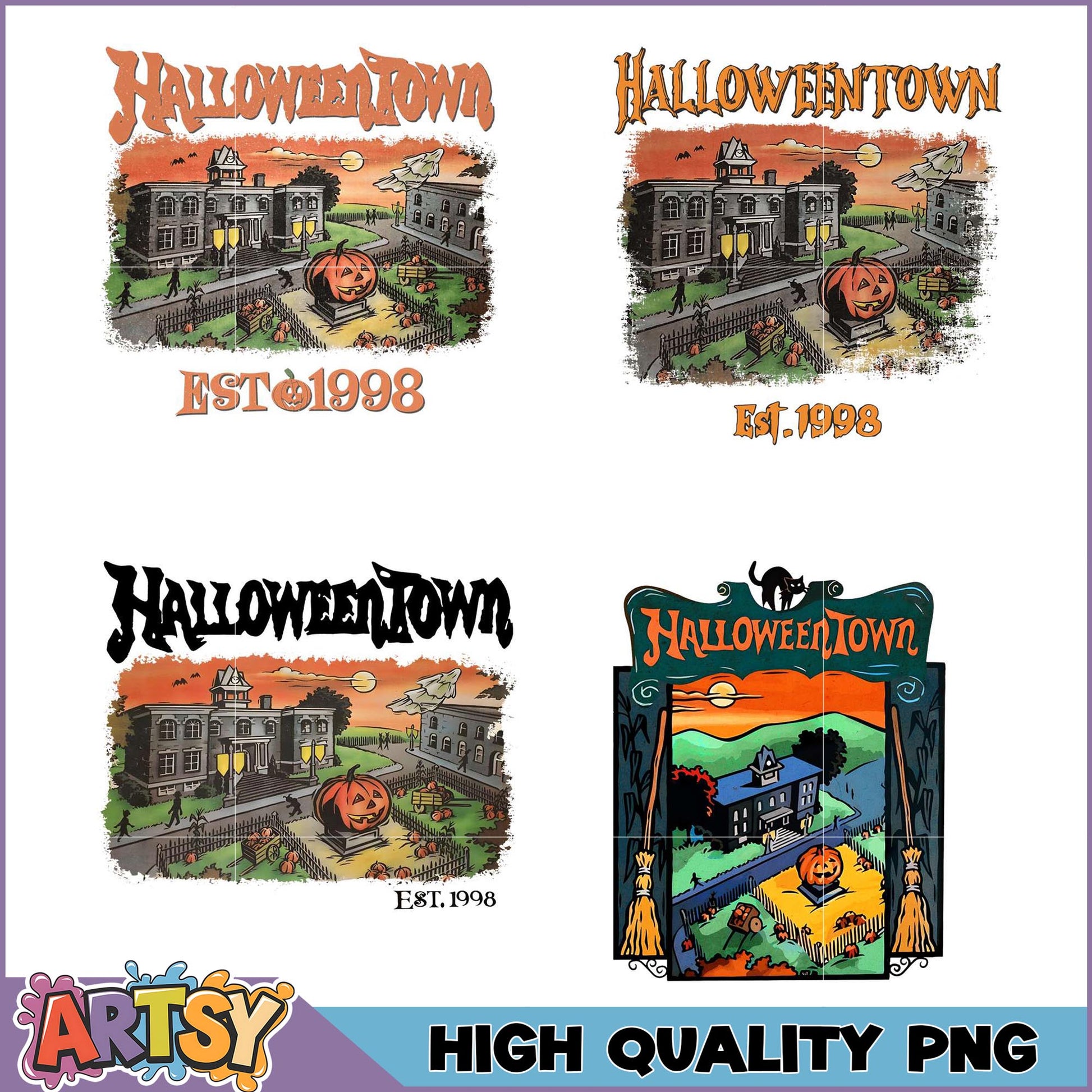 Halloweentown PNG Bundle High-Quality Designs
