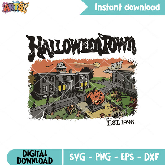 Halloween town from 1998 svg, halloween town svg, pumpkin svg