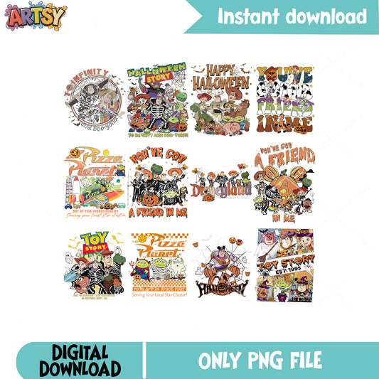 Halloween toy story png bundle, toy story horror png, halloween toy story png