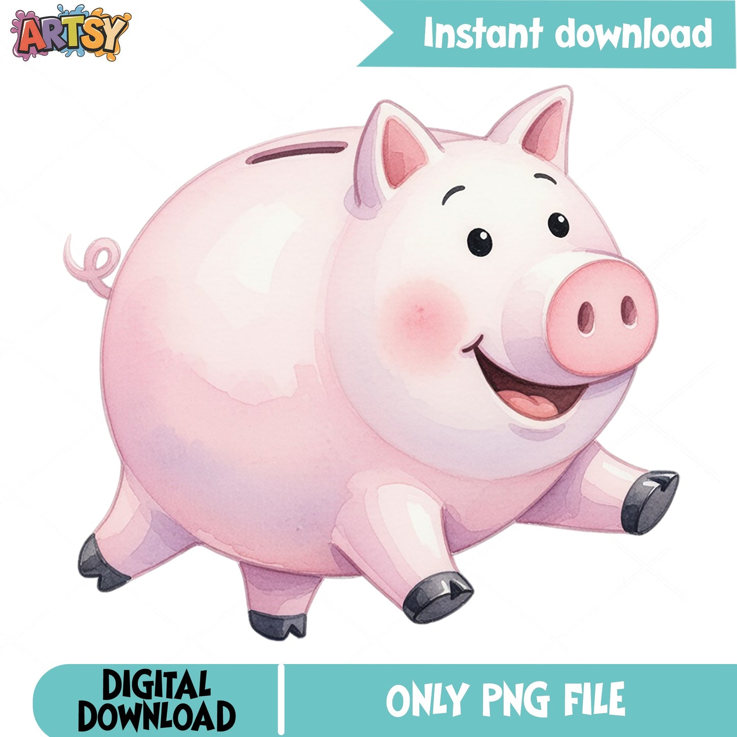 Hamm Piggy Bank Toy Story PNG, Disney Pixar PNG, Cute Pig PNG