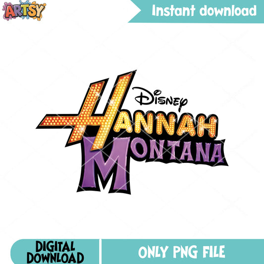 Hannah montana disney logo png, disney montana png, montana 20th png