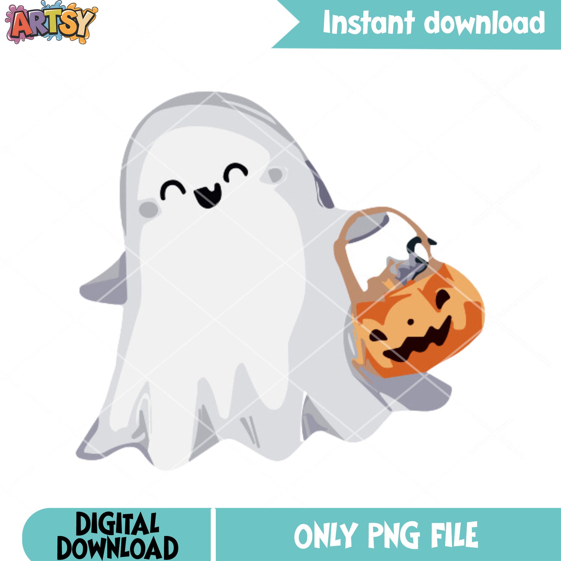 Happy baby ghost png, jack o lantern png, halloween scary png