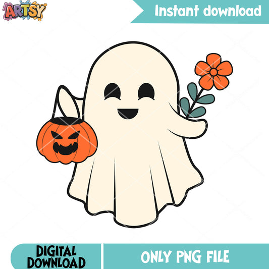 Happy ghost png, ghost blanket png, scary halloween png