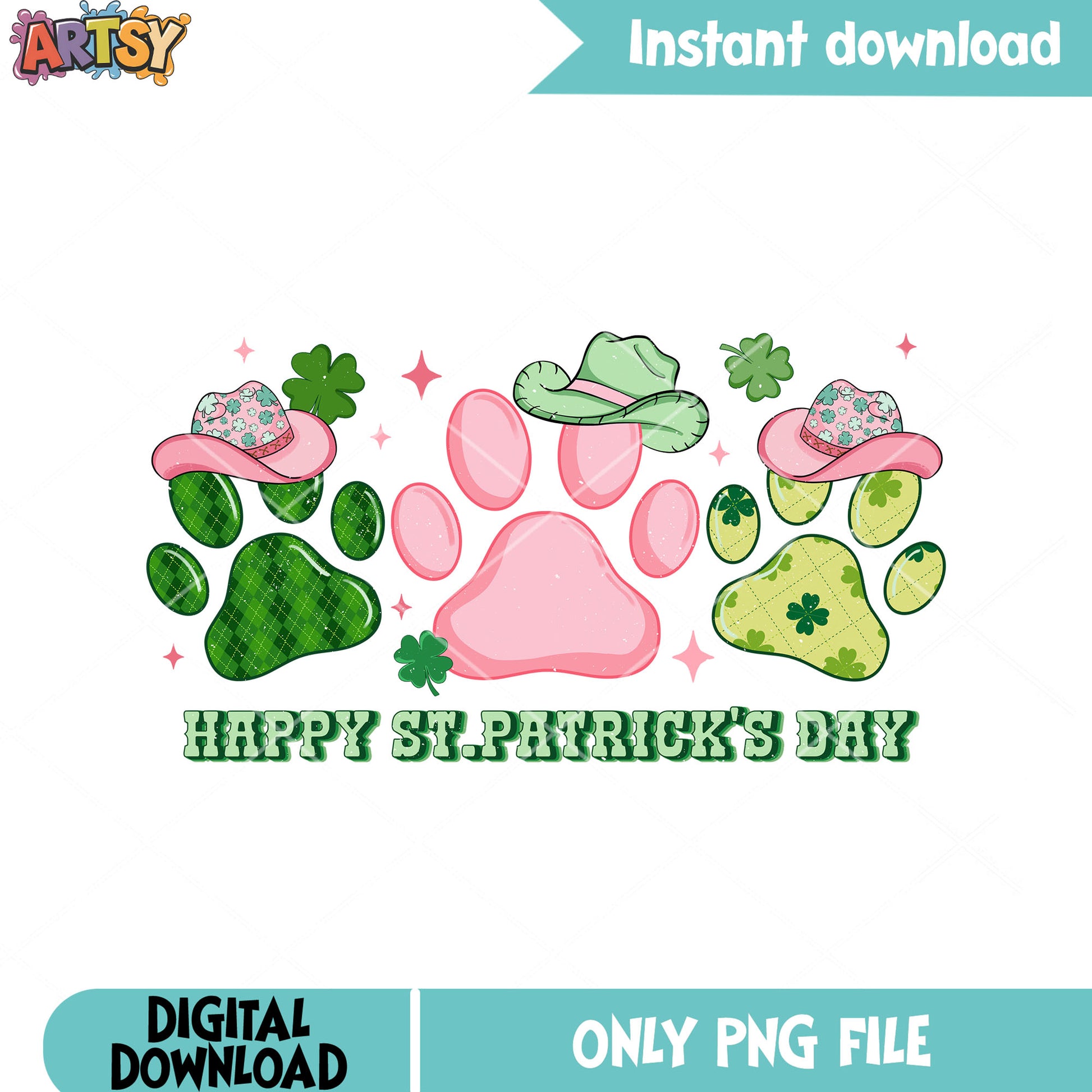 Happy st patricks day png, st patricks day png, four leaf clover png