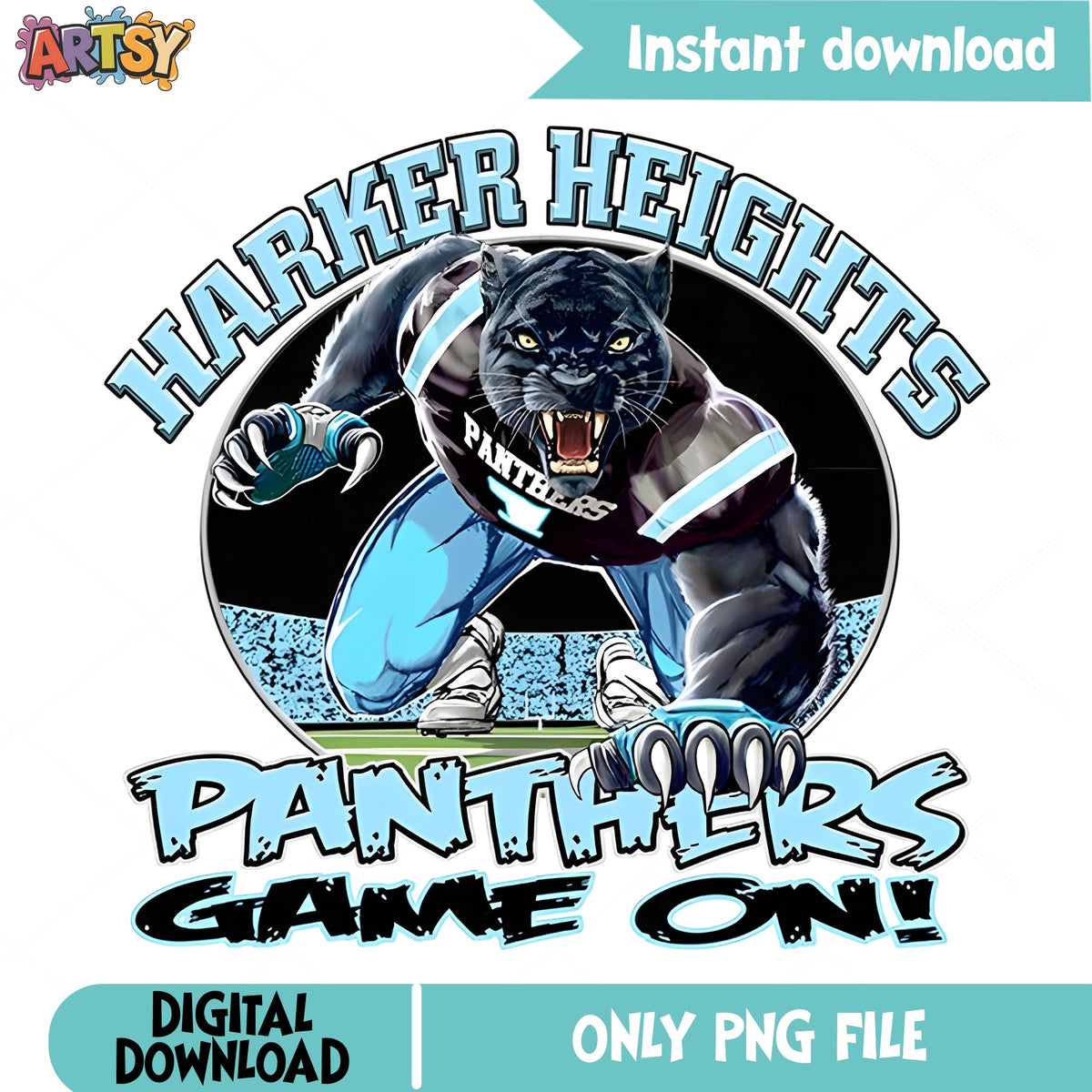 Harker Heights Panthers Game On PNG, Panther Mascot PNG, Football PNG