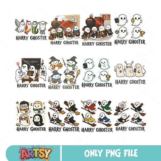 Harry ghoster png bundle, harry potter png, halloween potter png