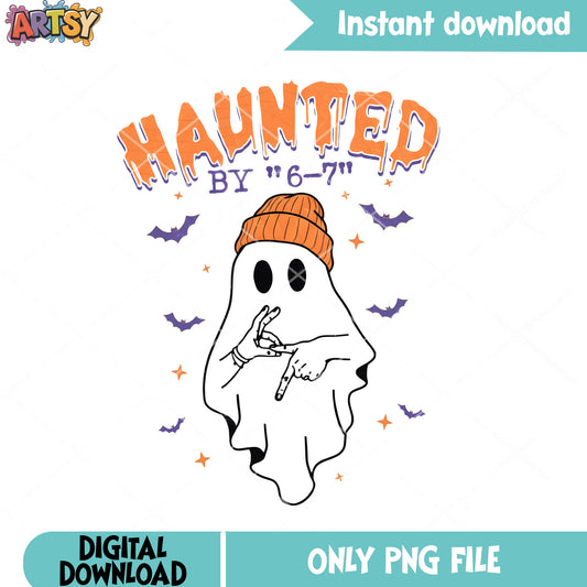 Haunted by ghost 67 hand png, six seven png, haunted ghost png