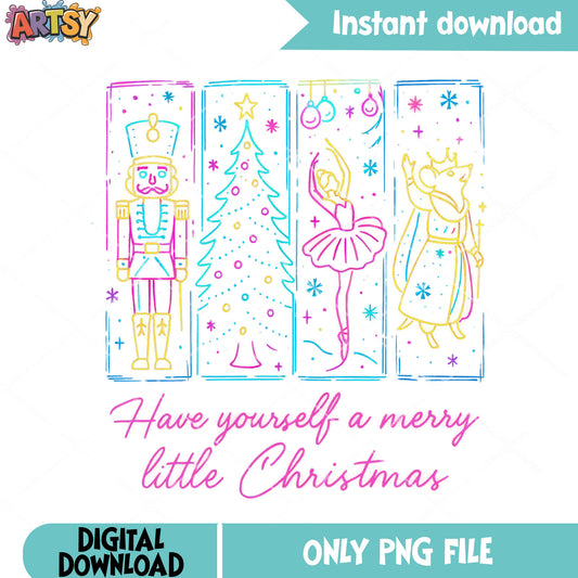 Have yourself a merry little christmas png, xmas png, christmas tree png