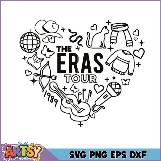 Heart Shape Illustration for The Eras Tour SVG Design
