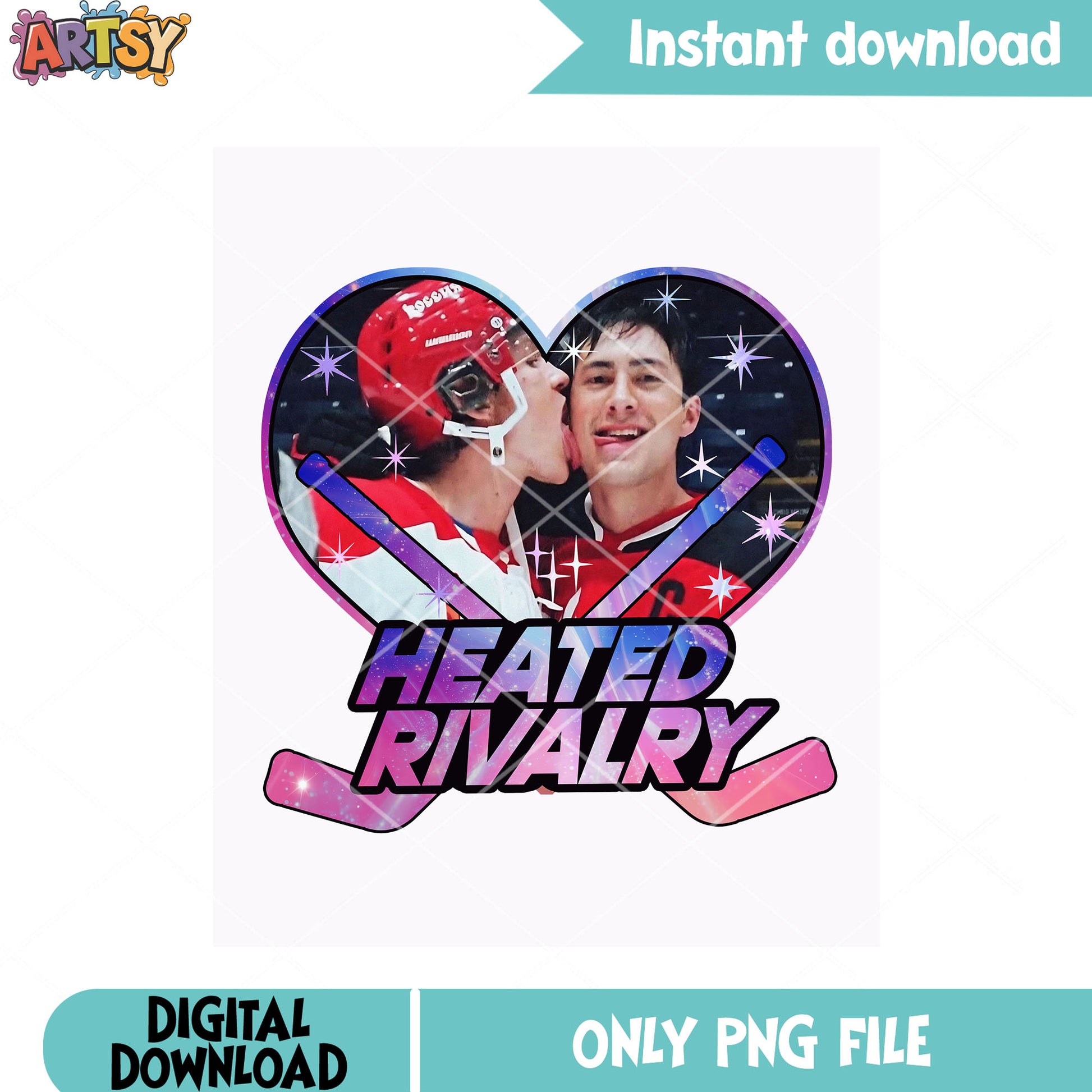 Heart hollanov lick up hockey png, hockey poster png, heated rivalry png