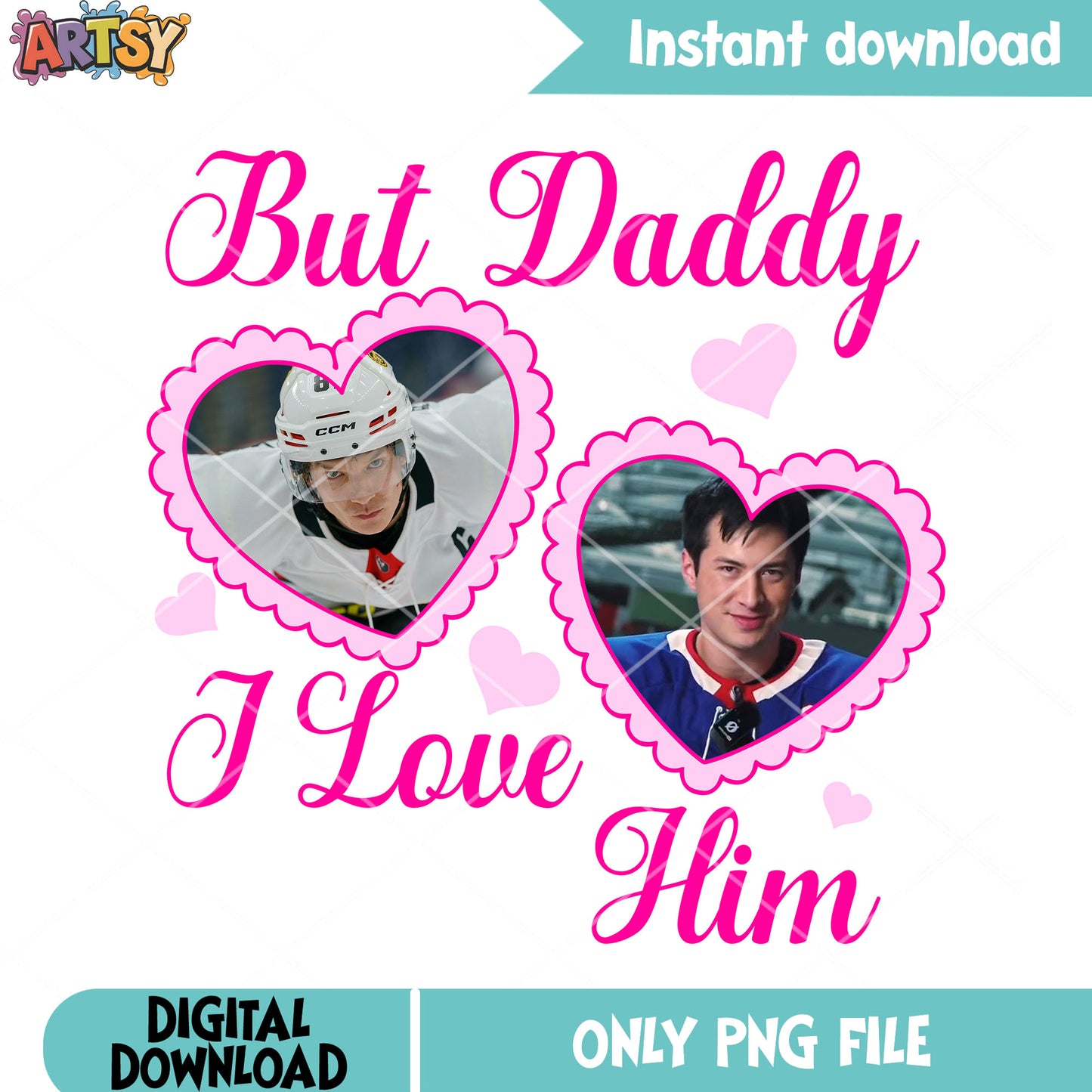 Heart stamp daddy love him png, hockey vibes png, gay couple png