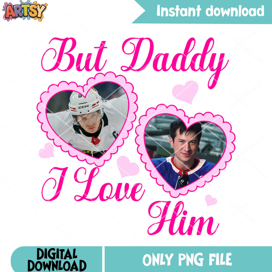 Heart stamp daddy love him png, hockey vibes png, gay couple png