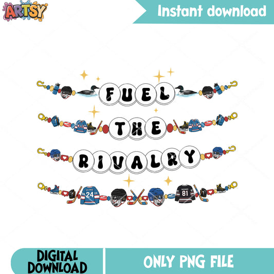 Heated Rivalry Bracelet png, hockey poster png, Hockey vibes png