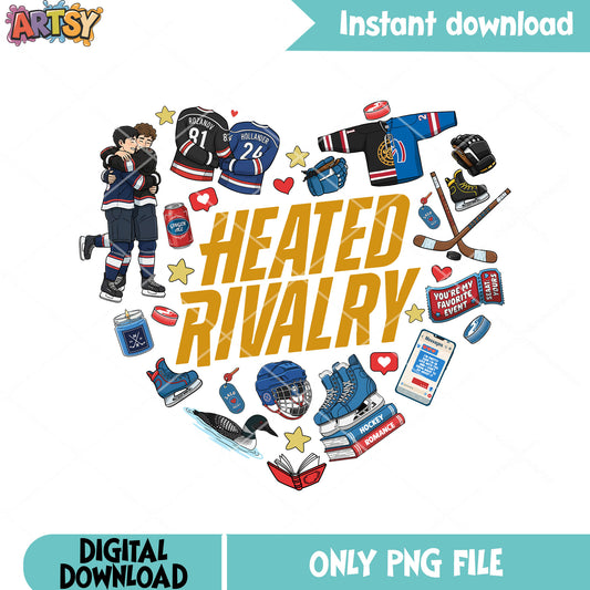 Heated stuff heart png, hollanov png, heated rivalry png