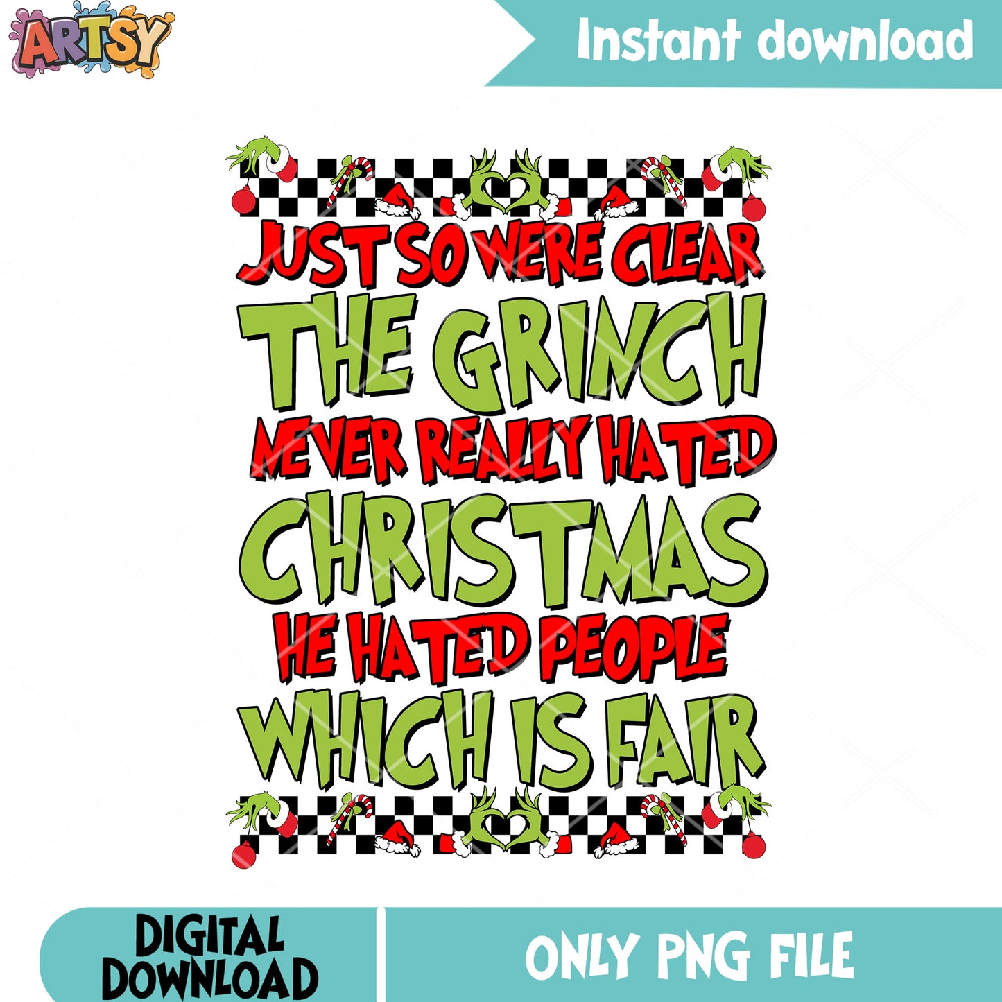 He hated people which is fair png, the grinch png, merry christmas png