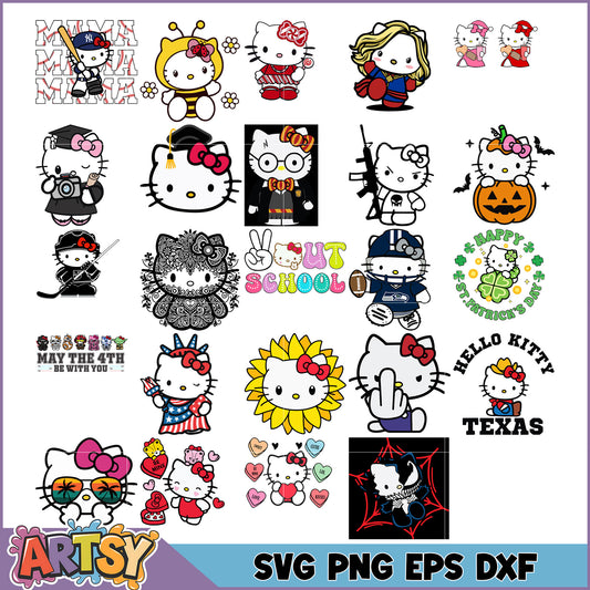 Hello Kitty SVG Bundle 20+ Designs