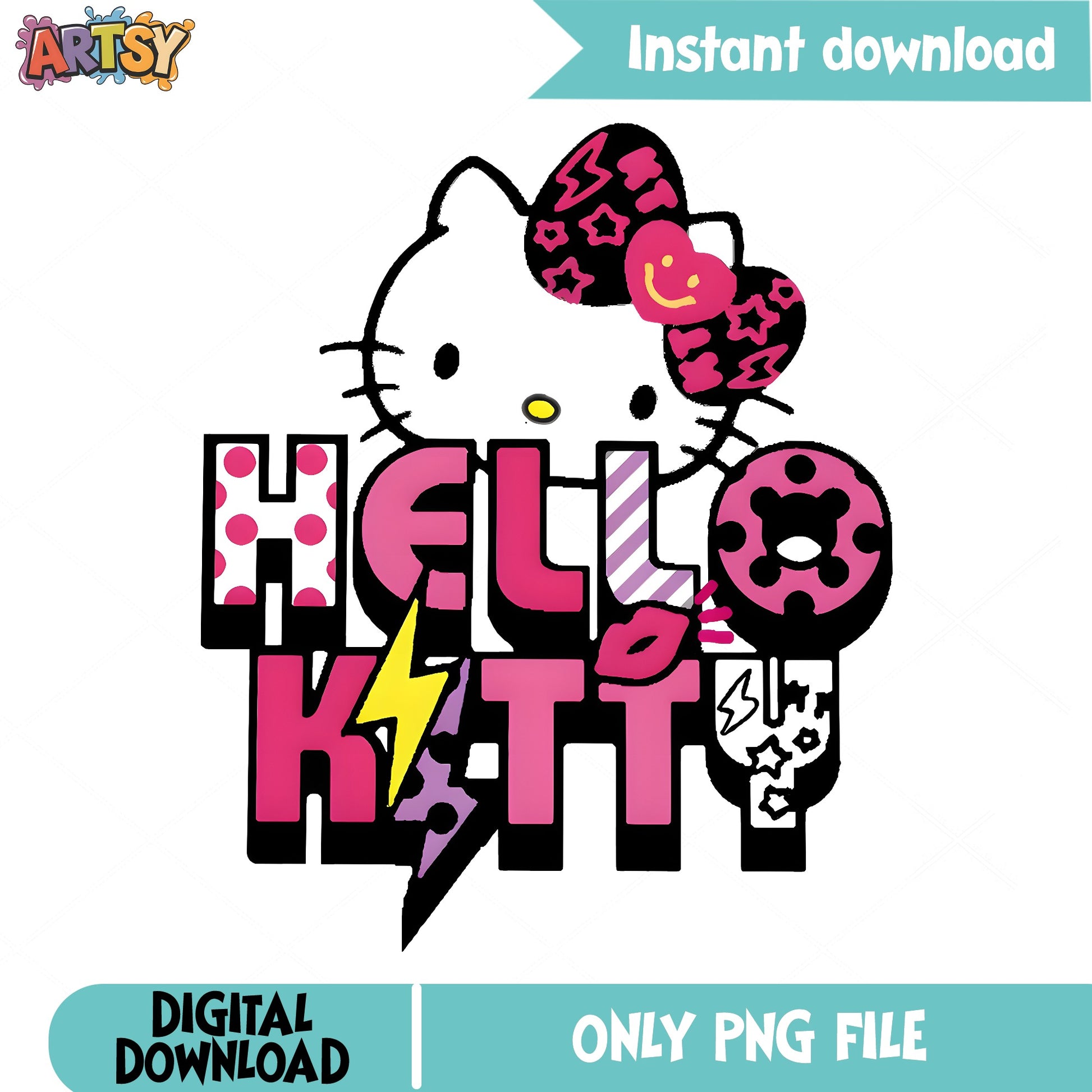 Hello Kitty Rock PNG, Sanrio Kitty PNG, Cute Cat PNG