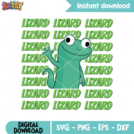 Hello lizard meme svg, meme lizard svg, lizard wizard lizard svg
