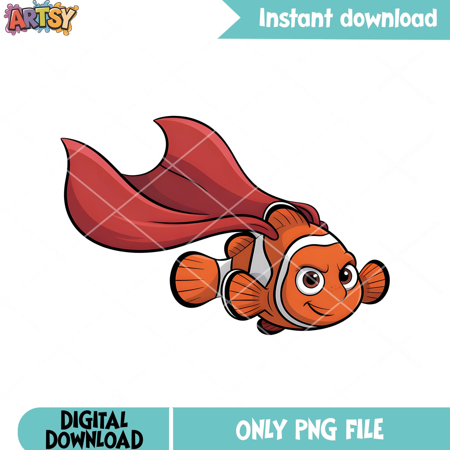 Hero poster marlin vibes png, finding nemo png, poster nemo png