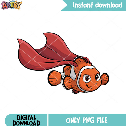 Hero poster marlin vibes png, finding nemo png, poster nemo png