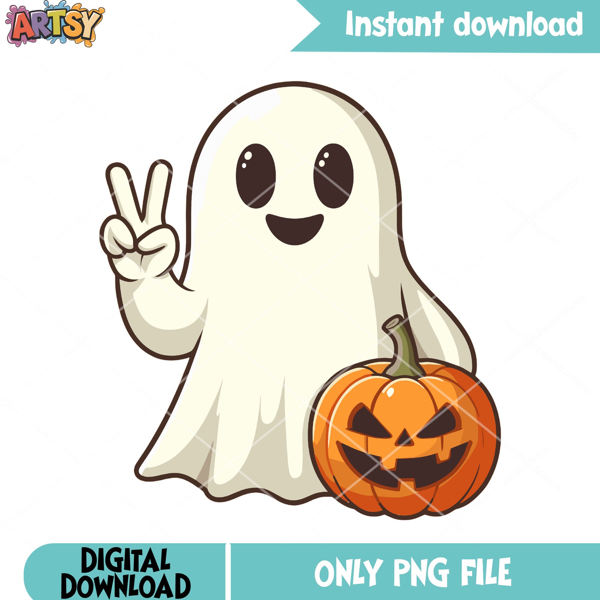 Hi cutie ghost png, jack o lantern png, halloween scary png