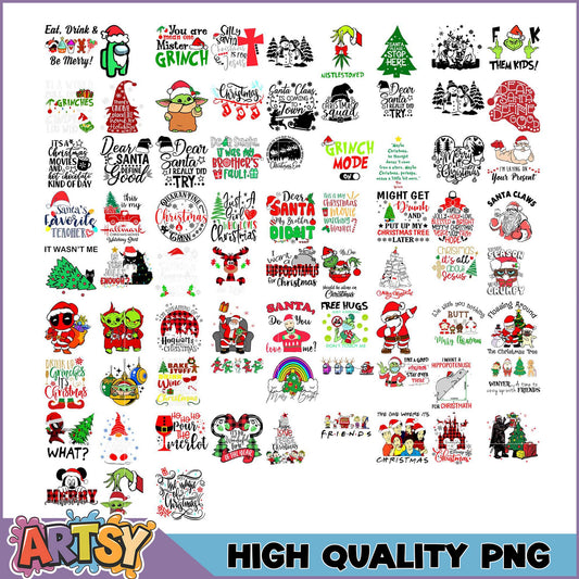 High Quality Christmas PNG Bundle 40+ Designs