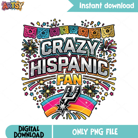 Hispanic celebration fan png, san antonio png, basketball sport png