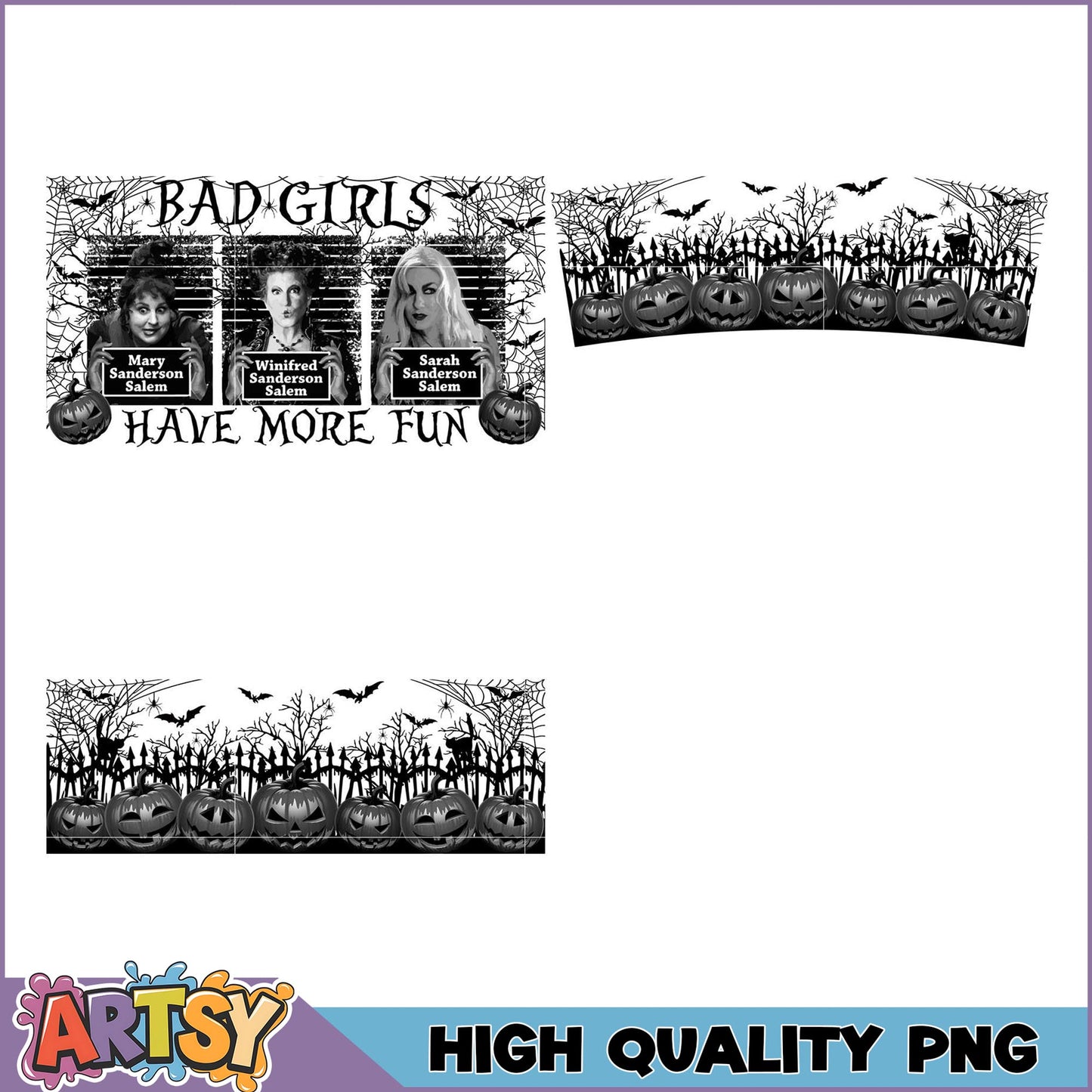 Hocus Pocus PNG Bundle Halloween Graphics