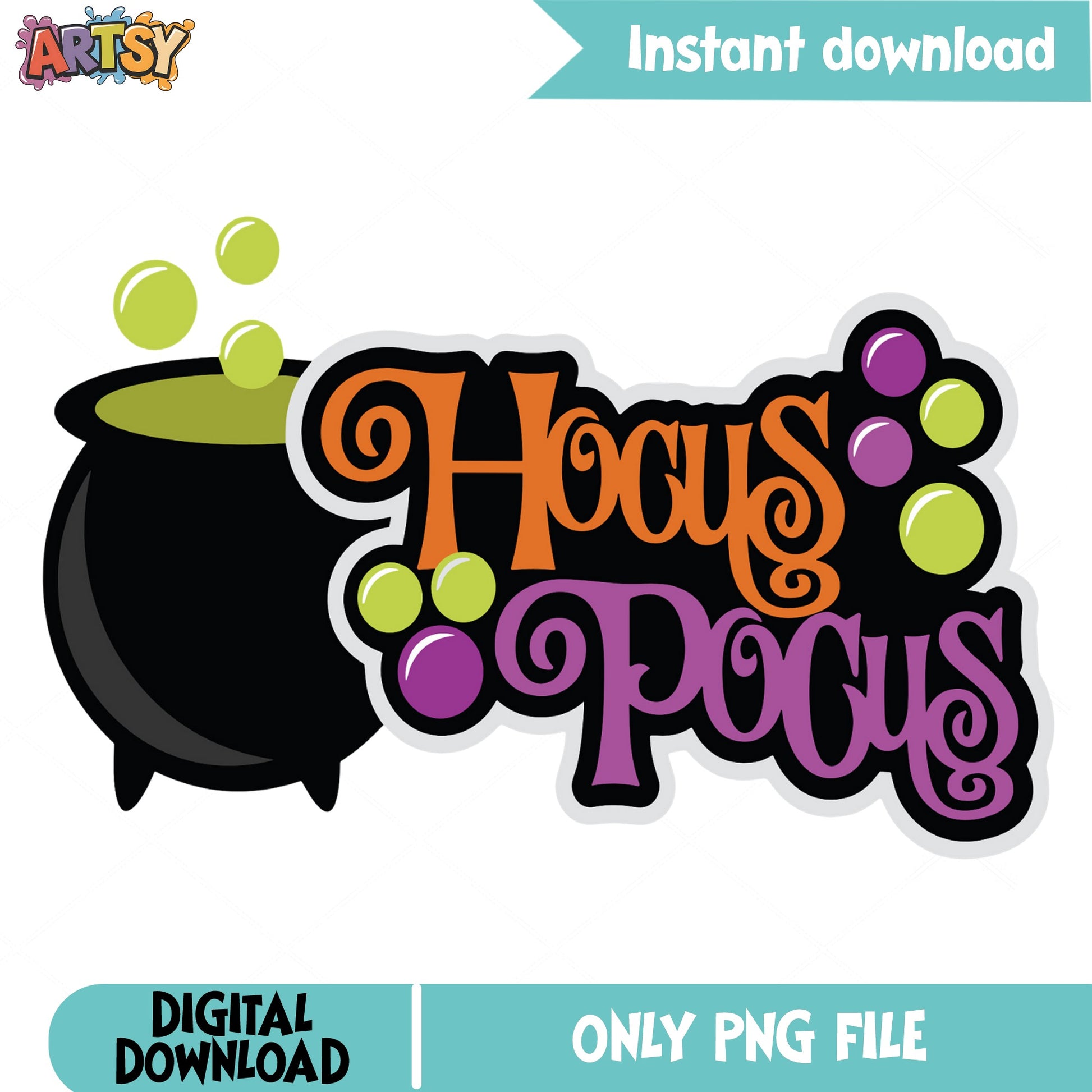 Hocus Pocus Cauldron PNG, Halloween Witch PNG, Spooky Season PNG