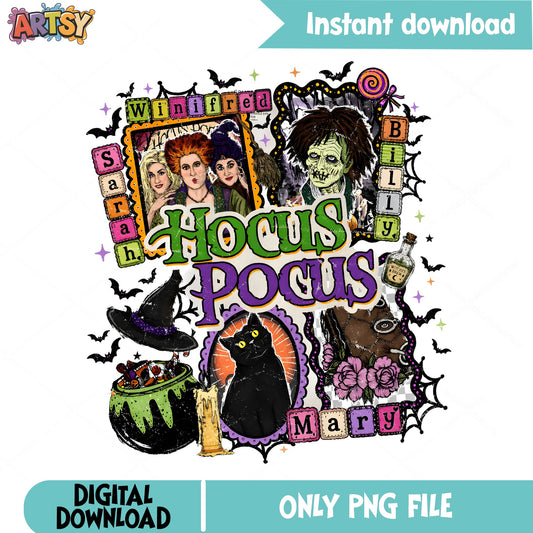 Hocus Pocus Sanderson Sisters PNG, Halloween Witch PNG, Halloween PNG
