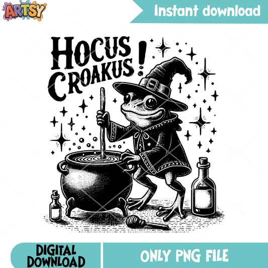 Hocus croakus png, witch costume png, scary halloween png