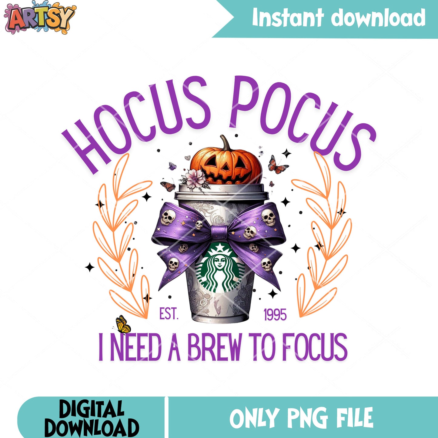 Hocus pocus png, halloween scary png, wicker pumpkin png