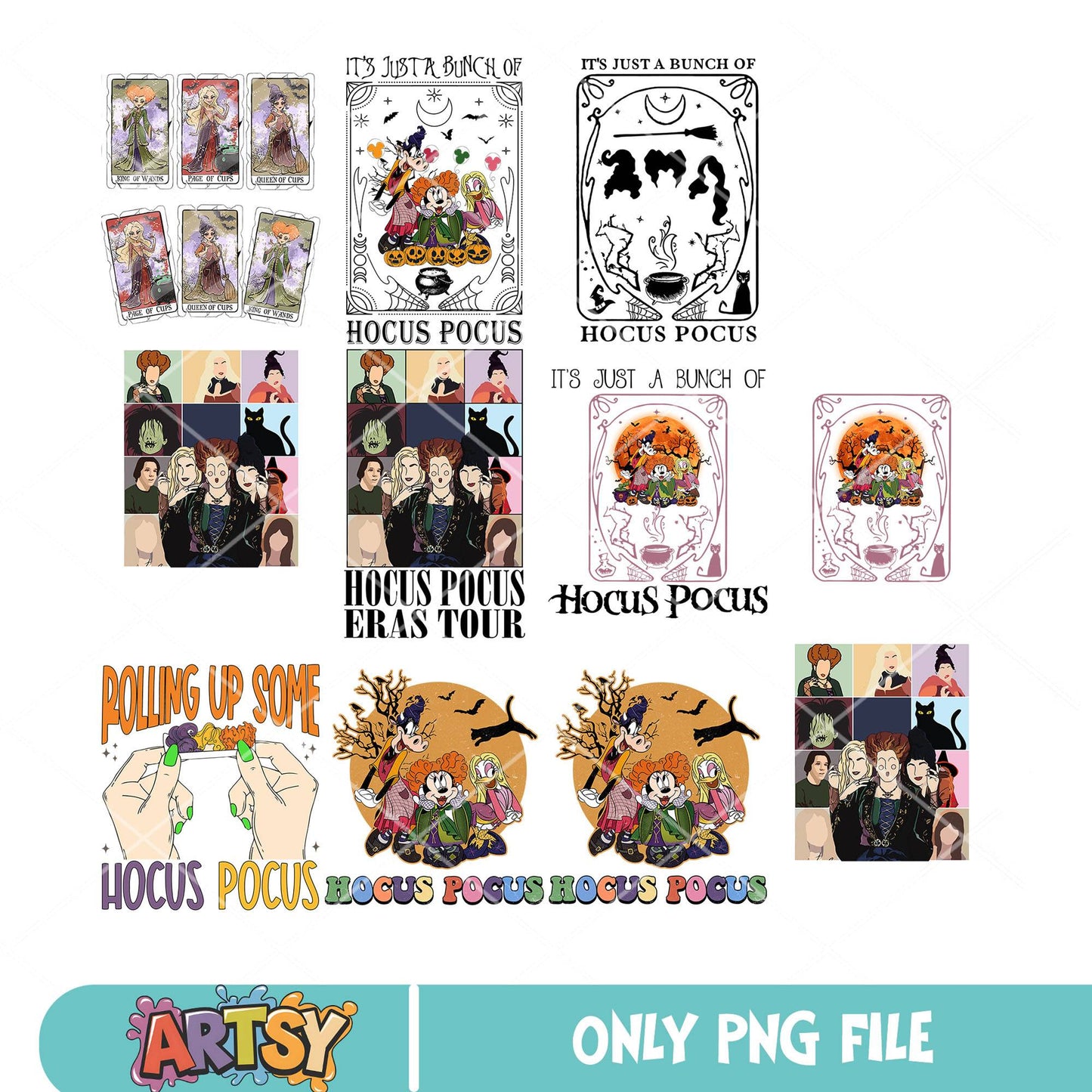 Hocus pocus quotes png bundle, hocus pocus png, halloween girl png