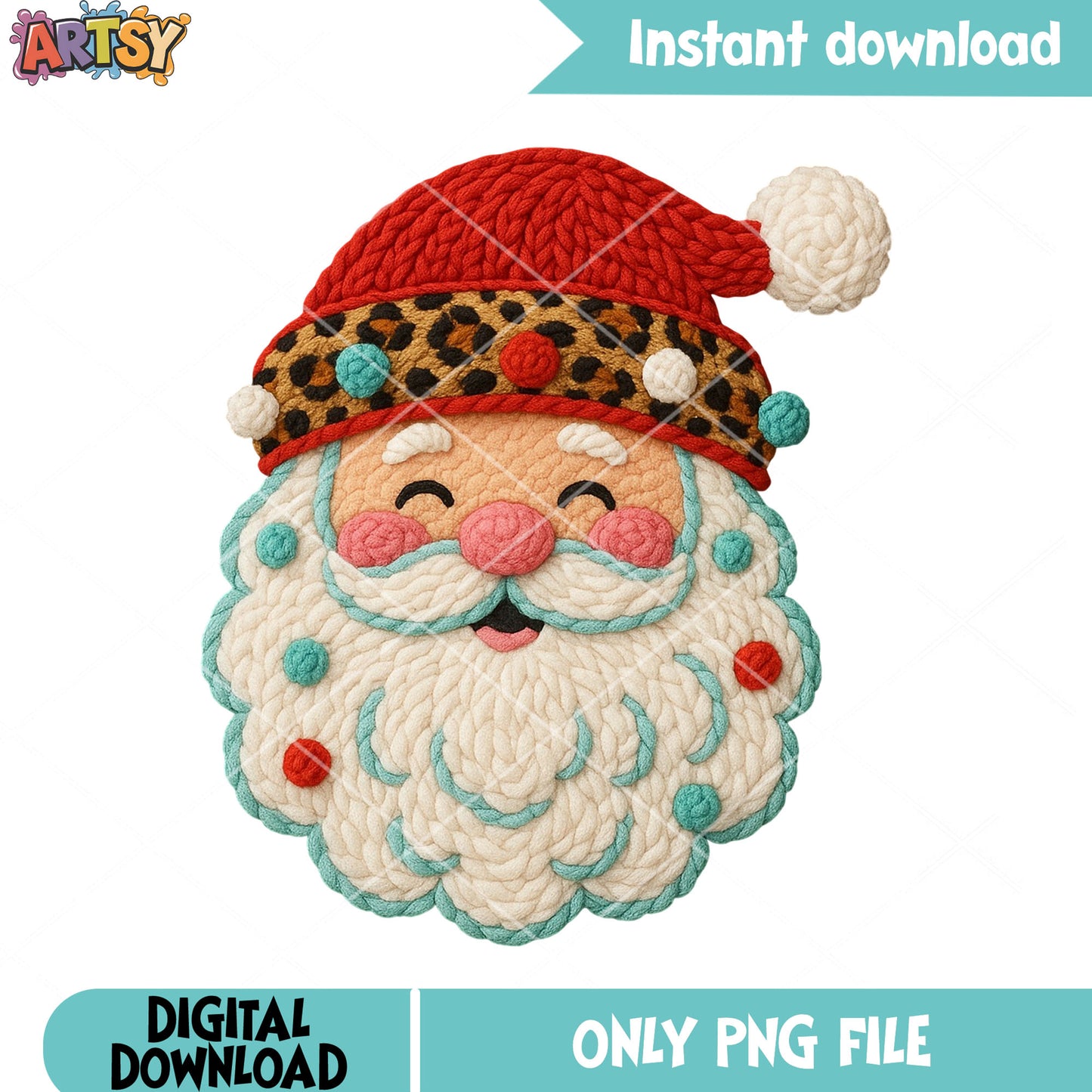 Ho ho ho crochet santa png, santa claus png, merry christmas png