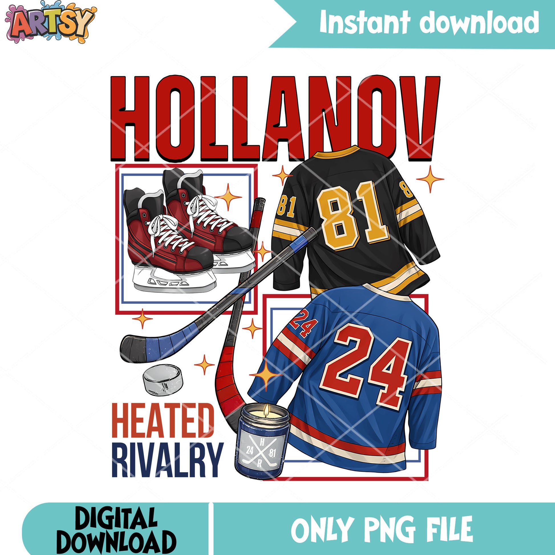 Hollanov poster vibes png, hockey vibes png, heated rivalry png