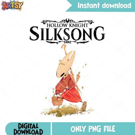 Hollow knight silksong png, hornet character png, picnic basket png