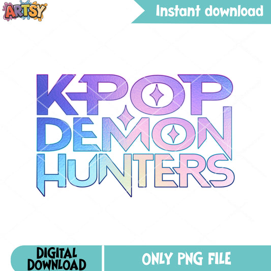 Holographic style logo kpop png, netflix png, kpop movie png